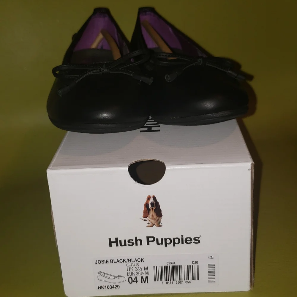 HUSH PUPPIES JOSIE BLACK FLATS